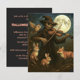 Full Moon Scarecrow Serenade Party Invitation