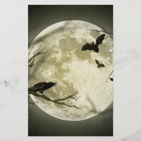 Full Moon Scrapbook paper Zazzle.co.uk