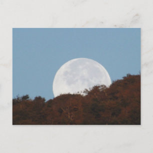 Full Moon Setting Over The Mountain Postcard