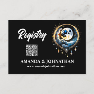Full moon starry night luna celestial 3.5x5 enclosure card