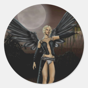 Full Moon (Stickers) Classic Round Sticker