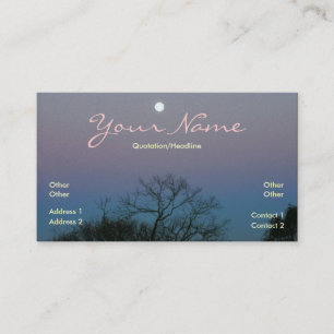 Full Moon Sunrise Business Card