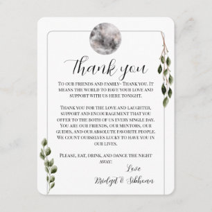 Full Moon Thank You Reception Cards