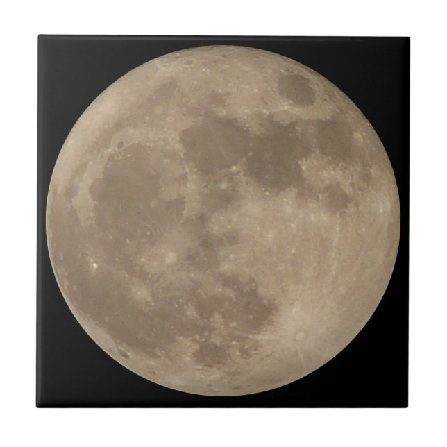 Full Moon Tiles Cool Moon Ceramic Tiles Moon Decor (Front)