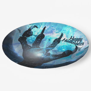 Full Moon Transformation Halloween Party Paper Plate