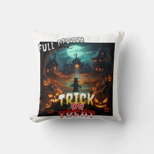 Full Moon Trick or Treat Cushion