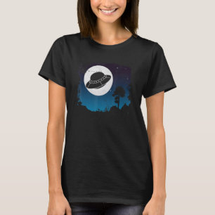 Full Moon Unidentified Flying Object UFO Abduction T-Shirt