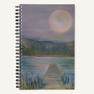 Full Moon Water Rainer Rilke quote Notebook