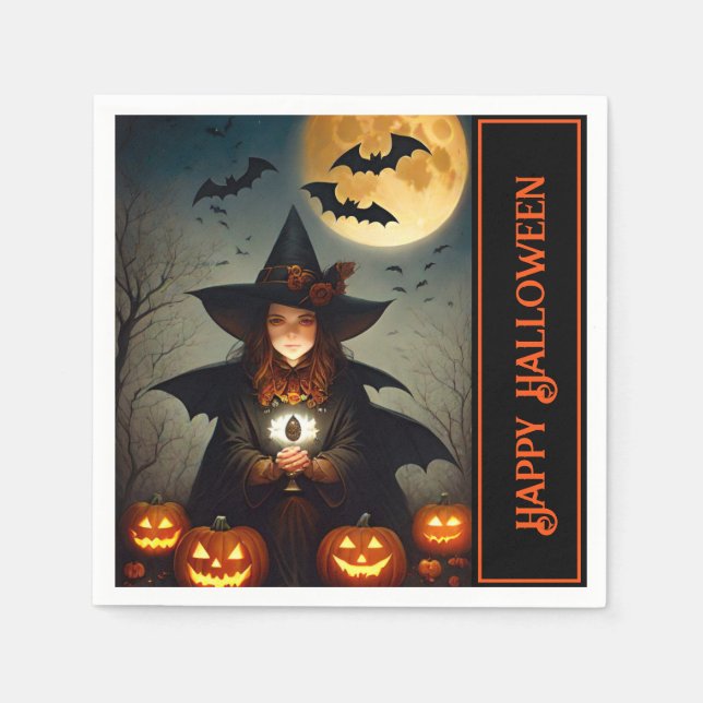 Full Moon Witch Napkin (Front)