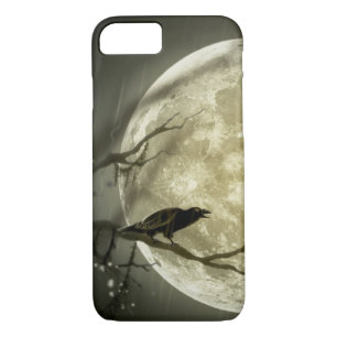 Full Moon with a Raven iPhone 8/7 Case