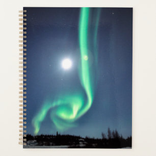 Full Moon With Aurora   Yellowknife Canada Planner