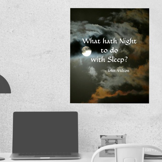 Full Moon with Nighttime quote Nightshift Poster (Creator Uploaded)
