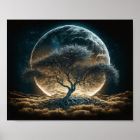 Full Moon with Tree of Root