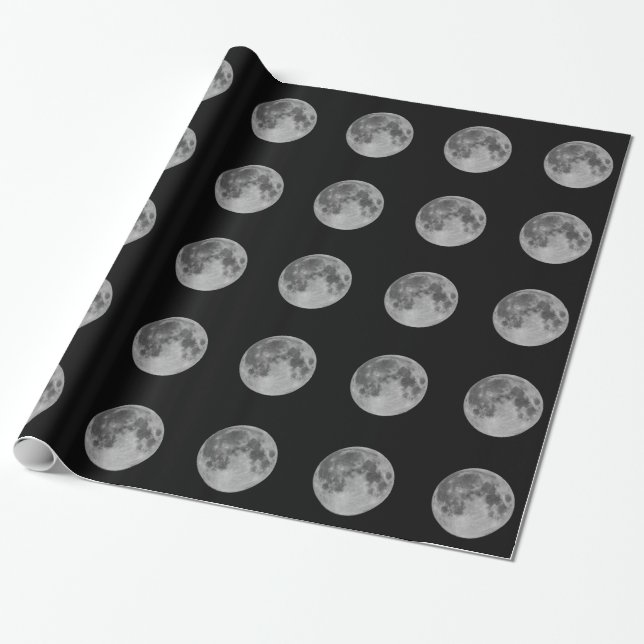 Full moon wrapping paper (Unrolled)