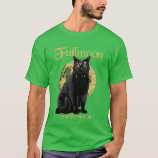 Full Moonransformation Horror Cat Halloween Party T-Shirt