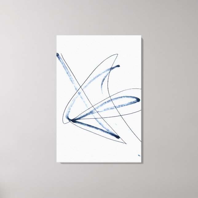 Full Motion, Minimalist Abstract Line Art Canva Canvas Print (Front)