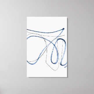 Full Motion, Minimalist Abstract Line Art Canva Canvas Print
