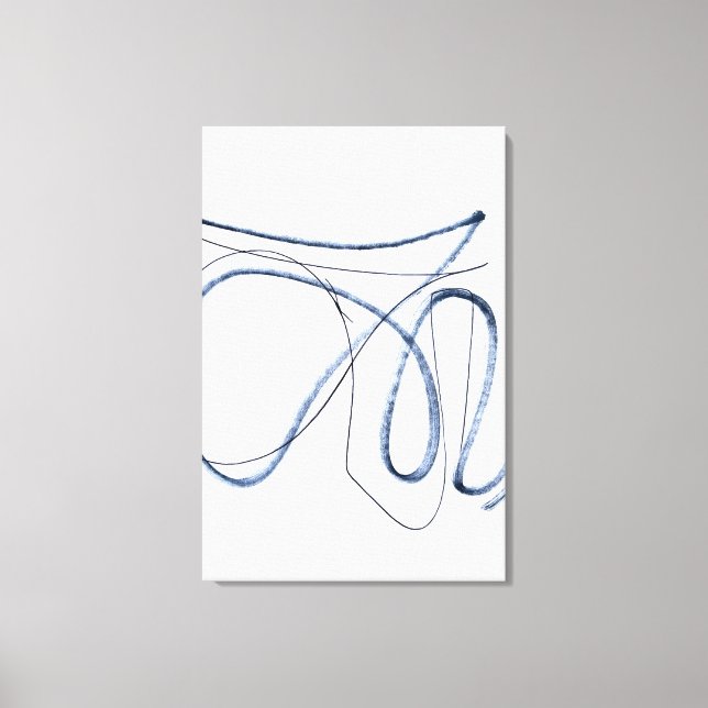 Full Motion, Minimalist Abstract Line Art Canva Canvas Print (Front)