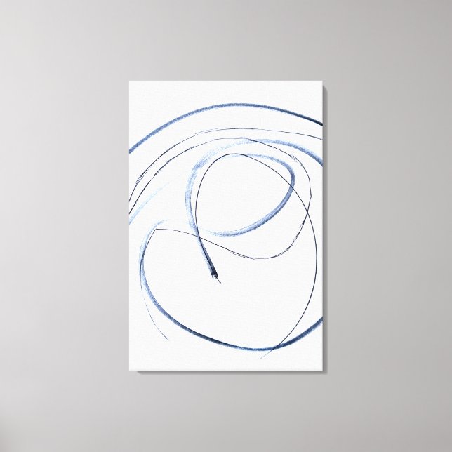 Full Motion, Minimalist Abstract Line Art Canva Canvas Print (Front)