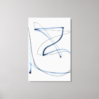 Full Motion, Minimalist Abstract Line Art Canva Canvas Print