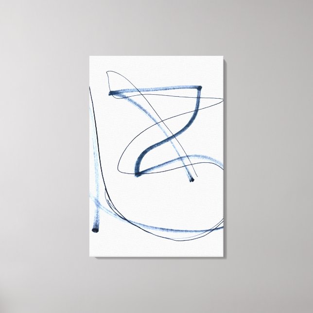 Full Motion, Minimalist Abstract Line Art Canva Canvas Print (Front)