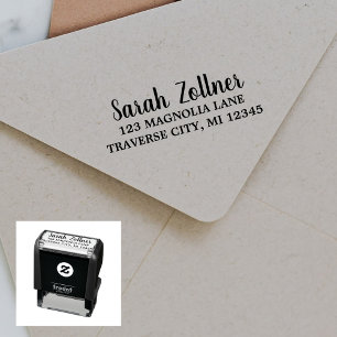 Full Name Fancy Return Address Self-inking Stamp