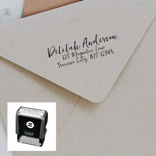 Full Name Fancy Return Address Self-inking Stamp