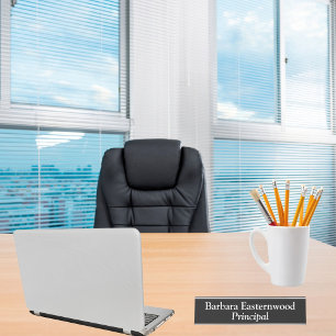 Full Name Principal In Black Desk Name Plate