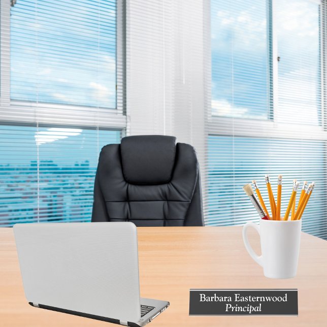 Full Name Principal In Black Desk Name Plate (Creator Uploaded)