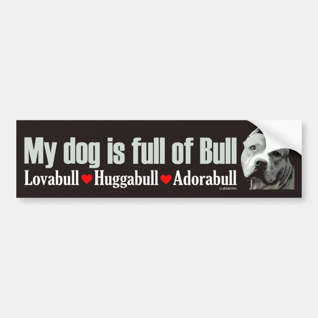 Full of Bull - Pit Bumper Sticker (Front)