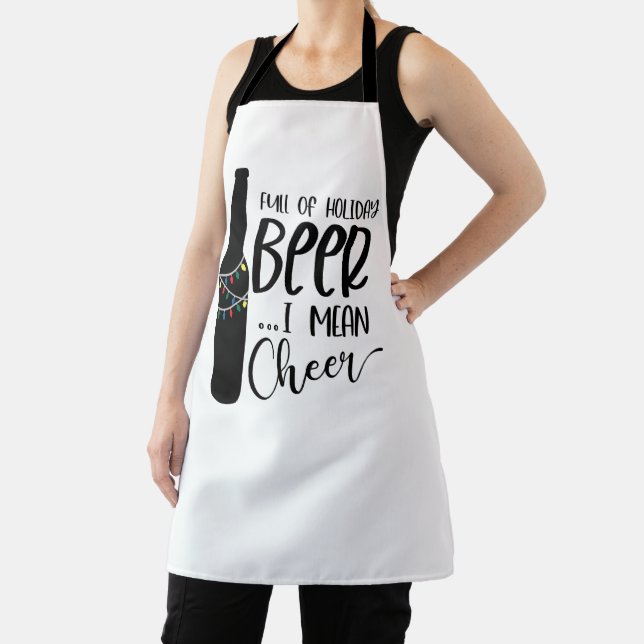 Full of Christmas Beer and Cheer | Funny Drinking Apron (Insitu)