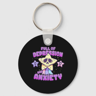 Full Of Depression And Anxiety Star Mental Health Key Ring