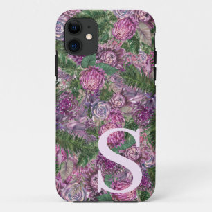 Full of Flower Personalised with Monogram iPhone 11 Case
