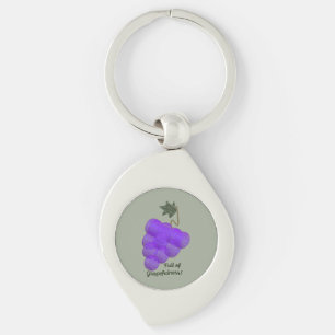 Full of Grapefulness Grapes Key Ring