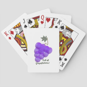Full of Grapefulness Grapes Playing Cards