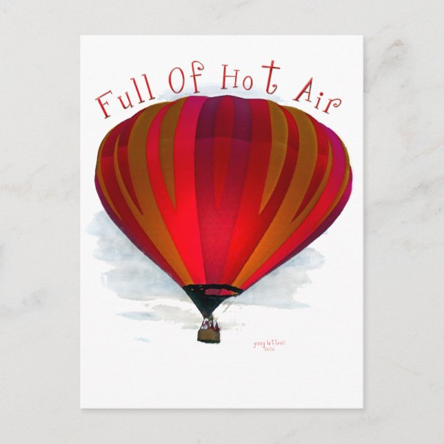 Full of Hot Air - Balloon Products Postcard (Front)