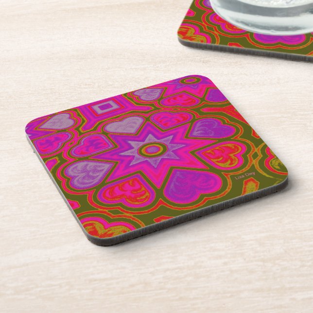 'Full of Love' Cork Coaster Set (Left Side)