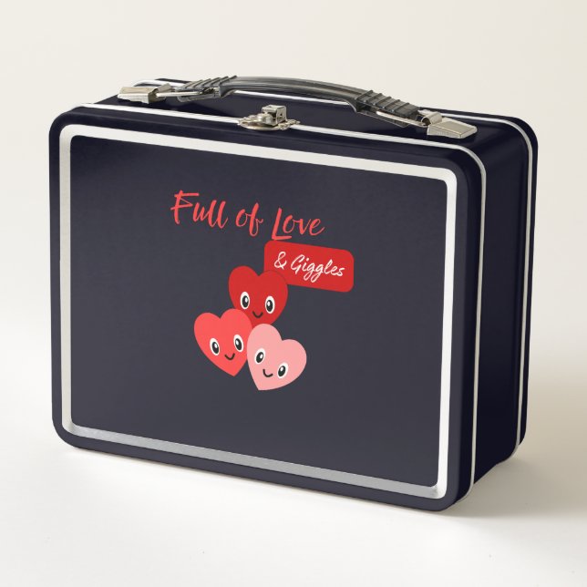 Full of Love & Giggles Metal Lunch Box (Front)