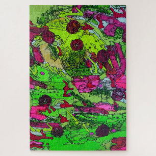 Full of Myself Marie Gauge Abstract Fine Art Jigsaw Puzzle