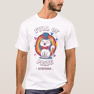 Full of Pride LGBTQ Cat Pride T-Shirt