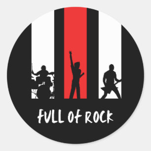 Full of Rock Classic Round Sticker