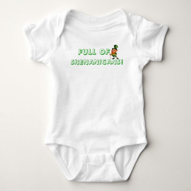 FULL OF  SHENANIGANS! baby tee (Front)