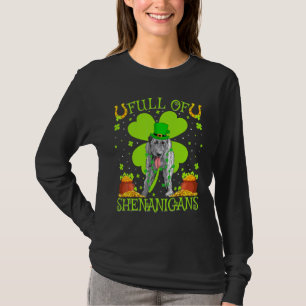 Full Of Shenanigans Irish Wolfhound Dog St Patrick T-Shirt