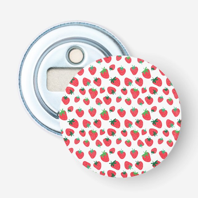 Full of Strawberries Bottle Opener (Front)