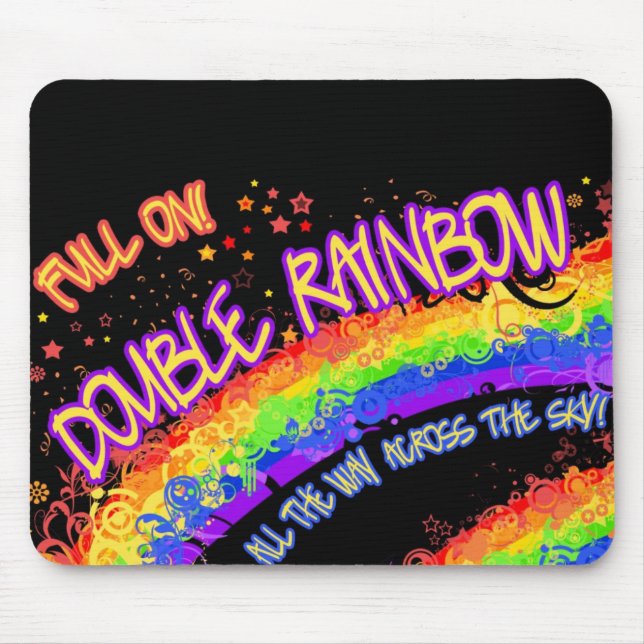 Full On Double Rainbow Mousepad w/ Free Wallpaper! (Front)