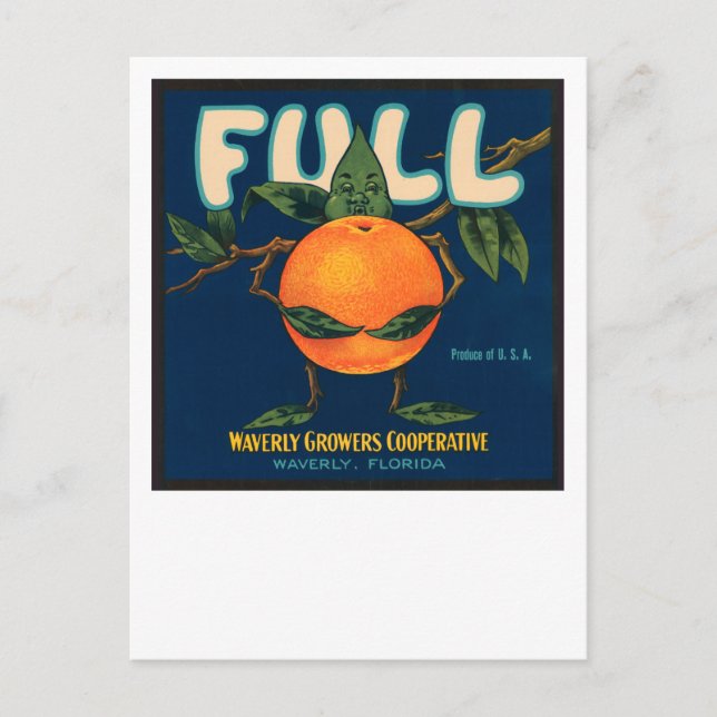 Full - Orange Crate Label Postcard (Front)