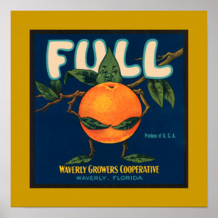 Full - Orange Crate Label Poster