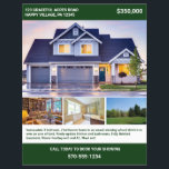 Full Page 2 Sided House For Sale Flyer with Photos<br><div class="desc">Looking to sell your home? Create a professional looking flyer to advertise your house listing to prospective buyers. This full sheet flyer is two sided and is ready to be customised with all of your listing details. There's spots for 4 photos of your home on the front and room on...</div>