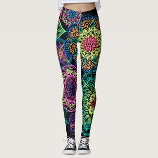 Full Page Neon Mandalas Leggings