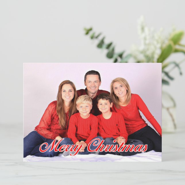Full Photo 7x5 Christmas Card (Standing Front)